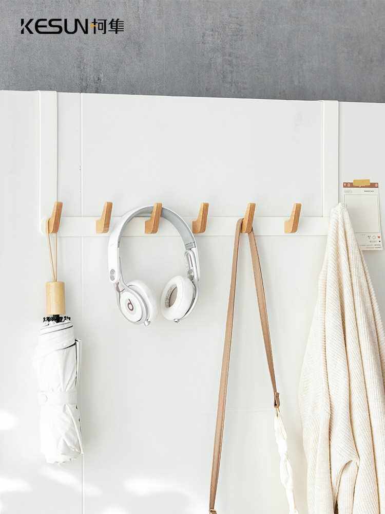 门后挂钩卧室玄关门后挂衣架免打孔入户门上挂衣架门背式衣服挂钩