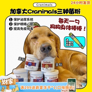 加拿大Cranimals克雷蒙三种莓蔓越莓粉犬猫泌尿抗氧化60g 旺财