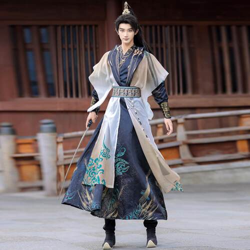 原创汉服2025新款男装武侠客古装劲装青武侠风COS服影视学生舞蹈
