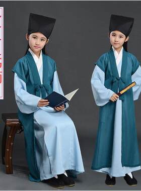 古装书生服装苏东坡才子演出服公孙策许仙江南秀才演出服宋朝儿童