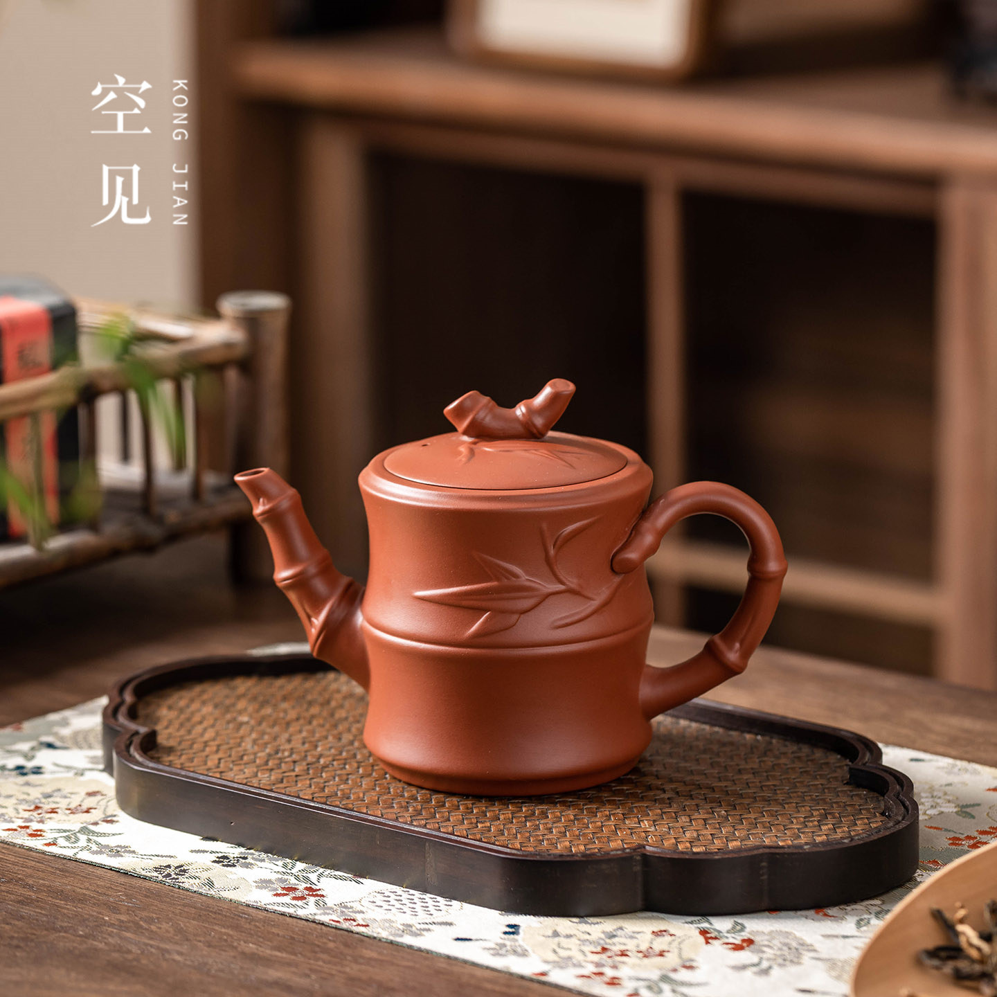 宜兴紫砂壶名家纯手工茶壶2026新款茶具朱泥大红袍竹节壶泡茶壶