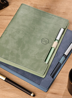 活页笔记本子商务工作简约ins软皮活页夹可拆卸外壳不咯手a5会议记录本日系记事本礼盒定制封面可印logo刻字