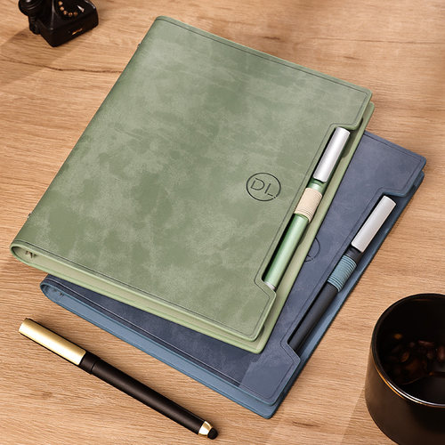 简约商务办公活页笔记本定制刻字