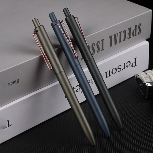 商务高档金属黑蓝红色水笔