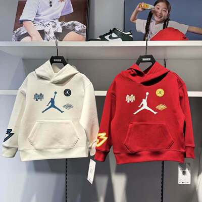 JORDAN乔丹正品太空棉卫衣26春款男女儿童百搭连帽上衣 JD2612049