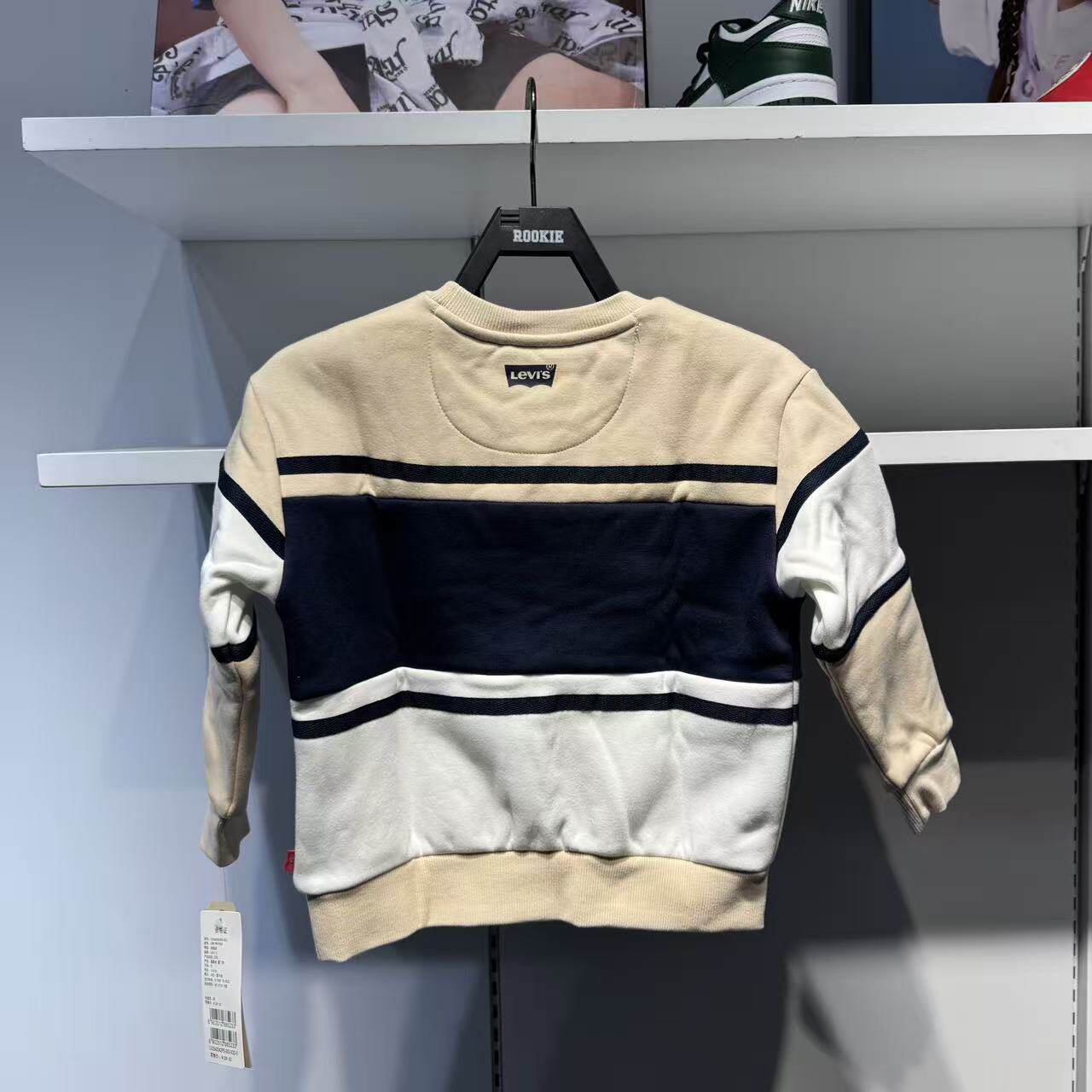 Levis李维斯25年秋冬季男女童时尚舒适保暖抓绒圆领卫衣LV2542042