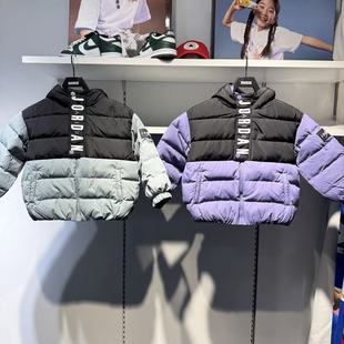 JORDAN 休闲羽绒服JD2542051 乔丹25年儿童连帽羽绒服新潮酷时尚