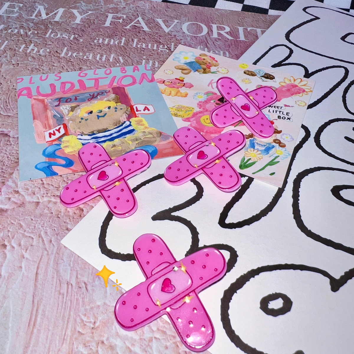 边夹decora二次元创口贴造型发饰