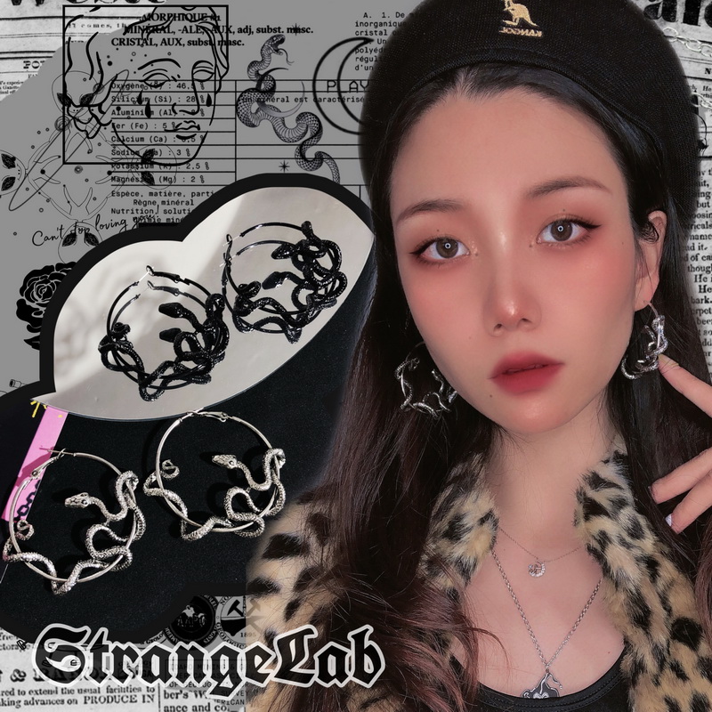 缠绕魔法朋克风耳环包邮