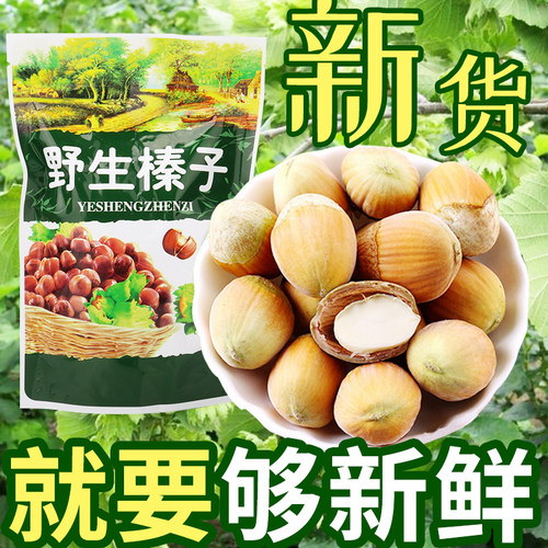 带绿皮大榛子榛子现摘现发