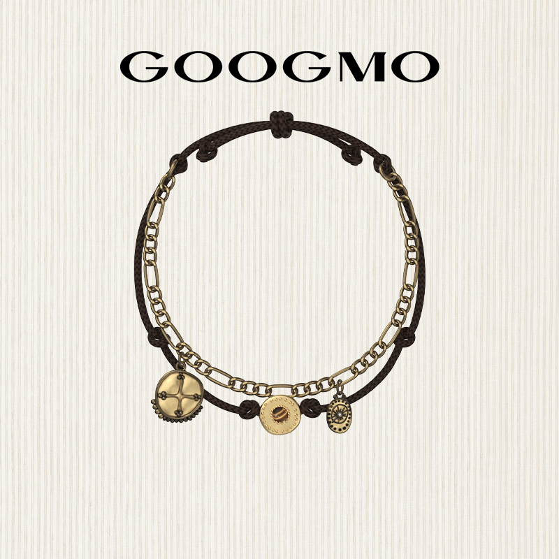 【张靓颖同款】GOOGMO欧若拉系列复古民族风手链编织绳虎眼石手饰