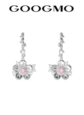 GOOGMO在花野系列气质小众设计感桃花耳环女夏耳坠耳饰2025新款