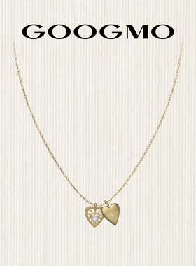 GOOGMO金色爱心项链女小众毛衣链高级感气质百搭颈链配饰秋冬新款