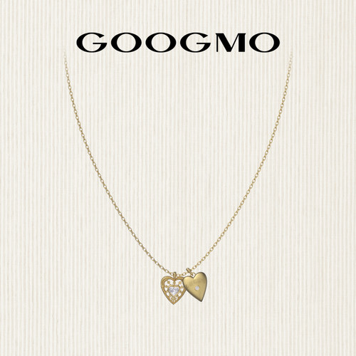 GOOGMO金色爱心项链女小众毛衣链高级感气质百搭颈链配饰秋冬新款