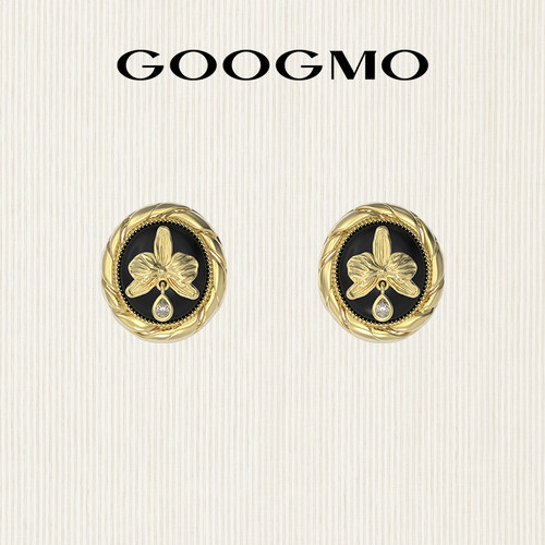 时尚耳钉GOOGMO玛瑙复古