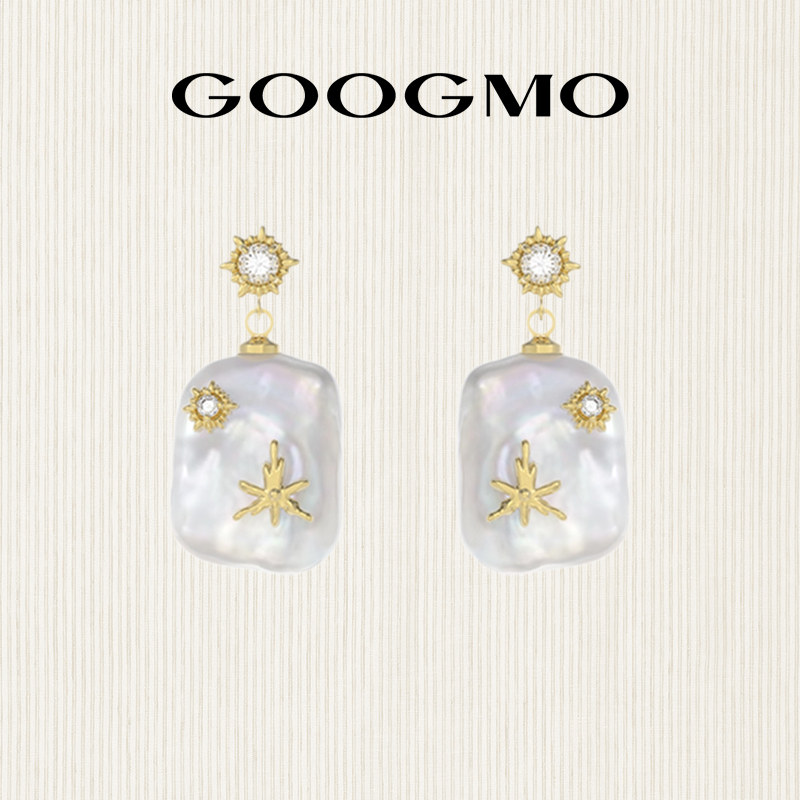 蝴蝶珍珠耳环GOOGMO天然小众