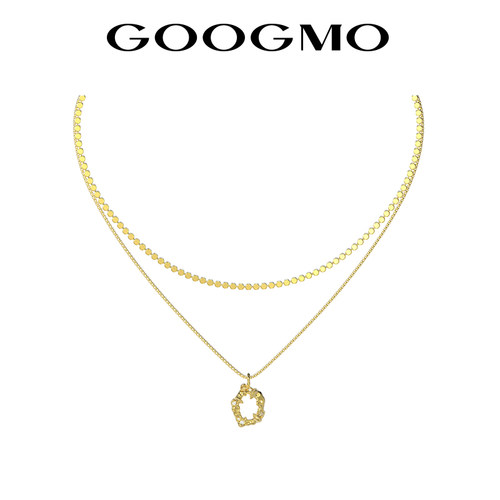 轻奢小众双层叠戴锁骨链GOOGMO
