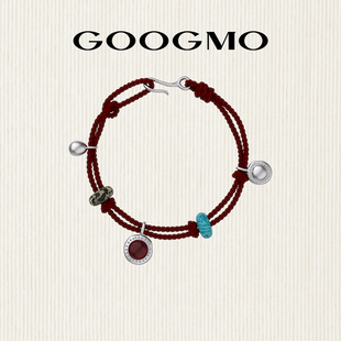 GOOGMO本命年红绳红玛瑙编织绳手链好运上岸太岁手绳手饰鸿运礼物