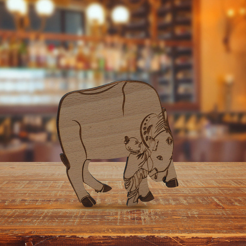 安徽博物院竹雕童子牧牛古风卡通创意磁力冰箱贴磁贴早教贴磁铁贴