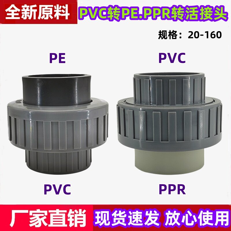 LFPE转PVC活接头水管转换配件图片