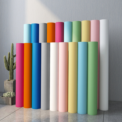 加厚墙纸自粘卧室温馨防水pvc白色纯色客厅家用自贴墙壁纸可擦洗