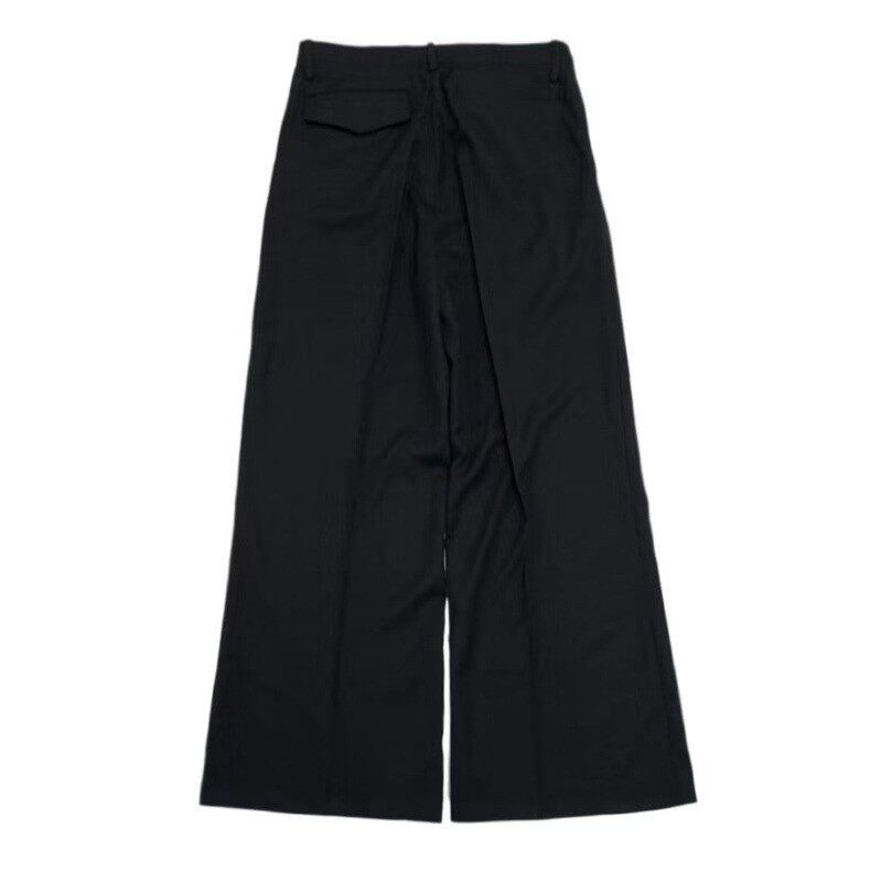 thumbnail for ERD Autonomous Melancholy Rich II Cross Embroidered Wool Straight Sentinel Suit Scout Loose Wide-leg Pants