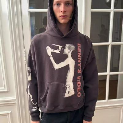 现货富士山自主ERD忧郁富二代 25ss BENNY'S VIDEO 人像印花卫衣