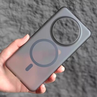 超薄冰雾高级感华为mate70手机壳新款60pro+磁吸充电pc硬壳适用Pura70pro磨砂不沾指纹50透明散热无线车载男