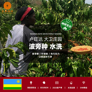 卢旺达进口大卫庄园波旁种水洗咖啡生豆意式美式手冲2025产季包邮