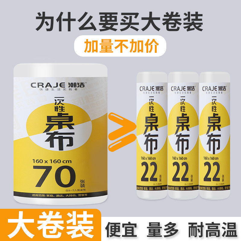 家用一次性桌布厨房加厚大卷超市手撕点断式桌布餐布外送薄膜专卖