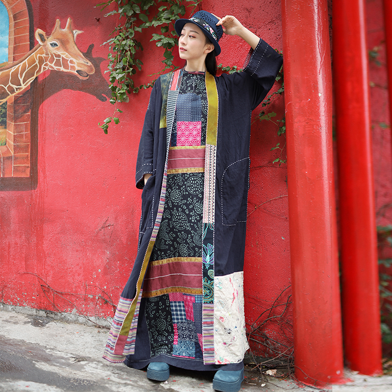 杨丽萍云裳民族风棉麻蜡染外套