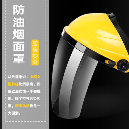 厨房炒菜防油烟防油溅面罩女士全脸部防护遮面具做饭面部护脸神器