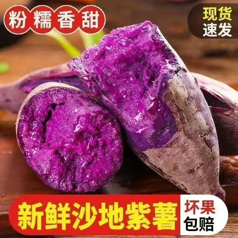 2025年新茬紫薯沙地紫薯番薯现挖新鲜香甜红薯蜜薯地瓜婴儿辅食