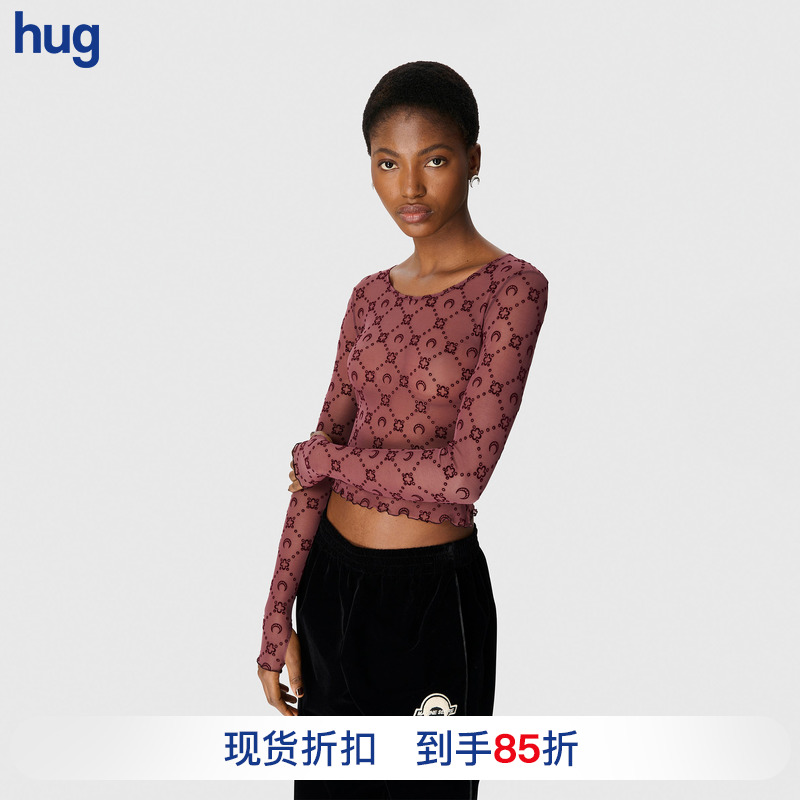 MARINESERRE秋冬印花网纱上衣