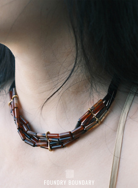 【FOUNDRY BOUNDARY】hug 2025秋冬新款玛瑙果瓤项链