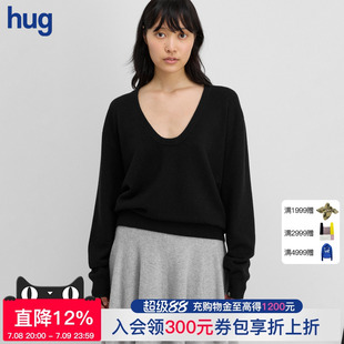 2025秋冬新款 hug CASHMERE 低領針織上衣 EXTREME