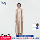 桑蚕丝卡其色无袖 连身裙 hug 2025秋冬新款 AETNA PROJECT