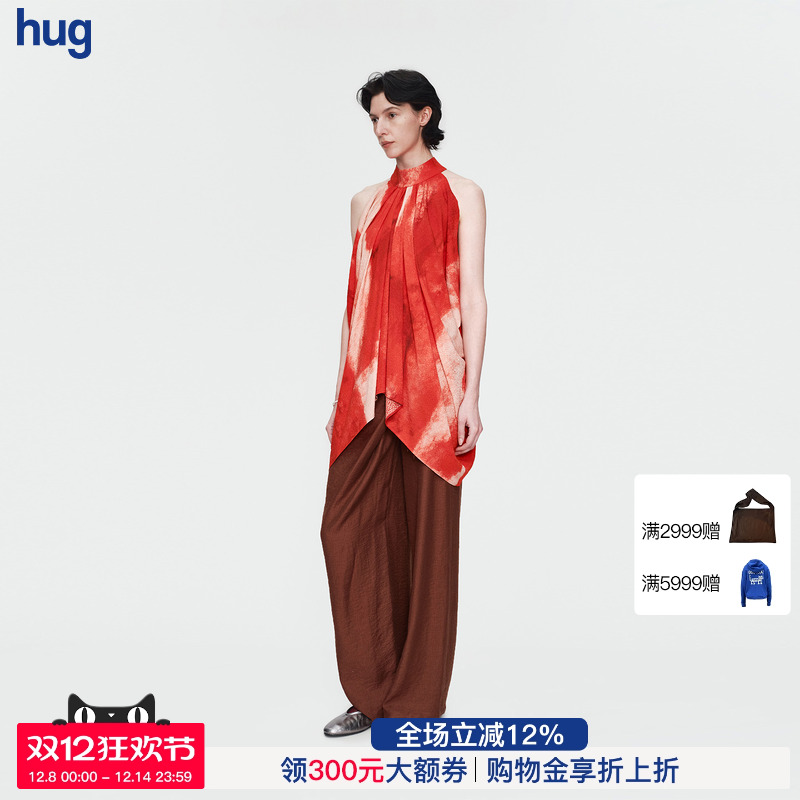 AETNAPROJECT晕染挂脖垂褶上衣