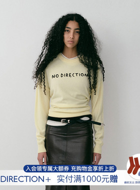 【NO DIRECTION+】hug 2025秋冬新款上大下小极简羊绒衫