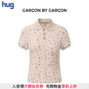 短袖 Polo 2026春夏四时簪花桑蚕丝修身 hug GARCON