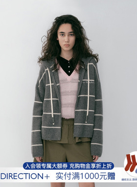 【NO DIRECTION+】hug 2026春学院风条纹羊绒开衫外套nodirection