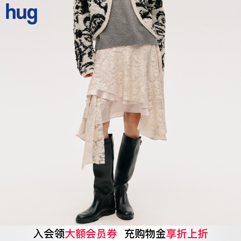ICEDUST秋冬新款不规则剪花半裙