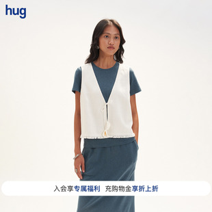 【WHM】hug 2026走神系列重磅人字纹亚麻马甲