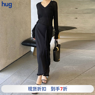 长款 秋冬新款 ASSIGNMENTS 纯色花边廓形半裙 hug