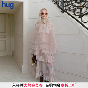 易梦玲同款【Cello Sonata】hug 2026薄纱压褶蝴蝶结上衣蛋糕半裙