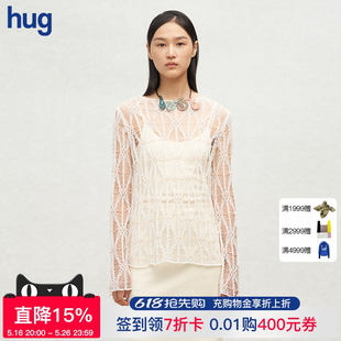 2025早春新款 上衣 knit hug 休閑菱格紋套頭罩衫 SWAYING 長袖
