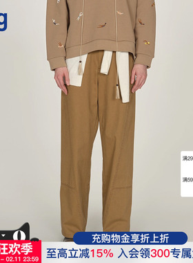 【ICEDUST】hug 2025秋冬新款棉质休闲裤分割线水洗长裤icedust