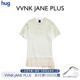VVNK 2026早春新款 JANE PLUS hug 棉质短袖 蕾丝拼接T恤