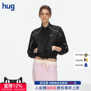 hug 2025時(shí)髦運(yùn)動(dòng)輕薄撞色拼接短款 收腰外套 ECHOADE