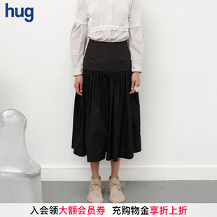 百褶裙褲 2025早春新款 hug 褶皺高腰闊腿裙褲 AMOMENTO